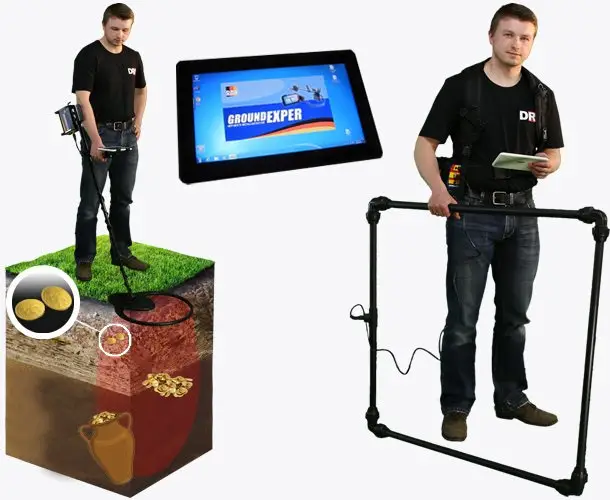 DRS Dedektör DRS Ground Explorer Light Hafif ve Pratik Zemin Araştırma ve Metal Arama Sistemi (Kolay Kullanım, Taşınabilir, Yeni Başlayan Dostu)