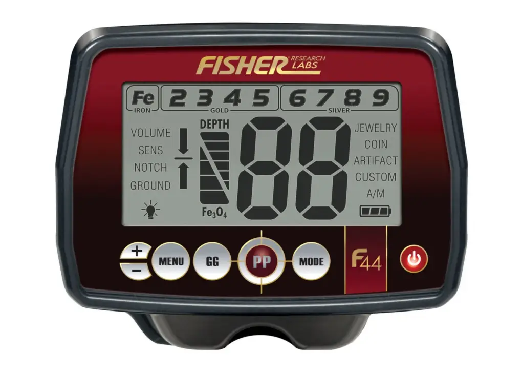 Fisher Fisher F44 Çok Modlu Zemin Dengelemeli Define Dedektörü (28 cm Konsantrik Başlıklı)