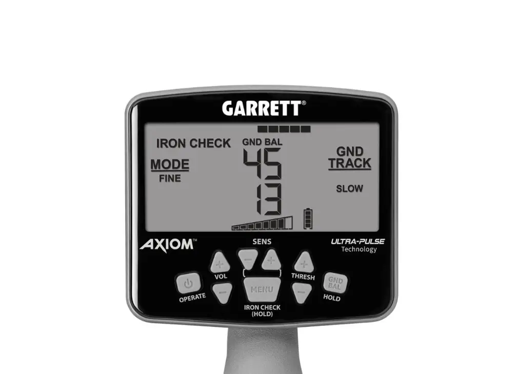 Garrett Garrett Axiom Kablosuz Pulse Induction Altın Dedektörü (13x11" DD-FC ve 11x7" Mono Başlık)