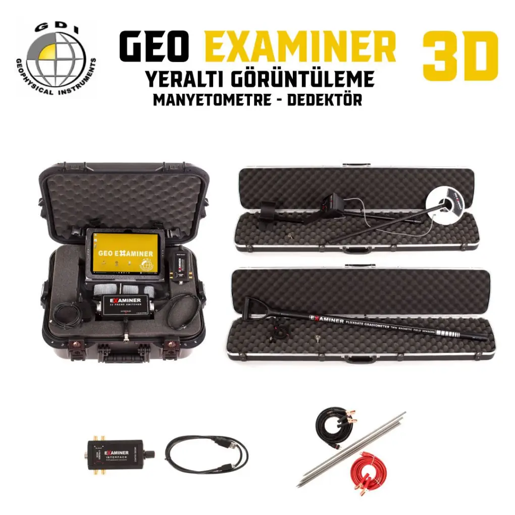 GDI Detectors GDI Geo Examiner 3D Tablet Kontrollü Görüntüleme Sistemi - Üç Sistemli Tam Paket
