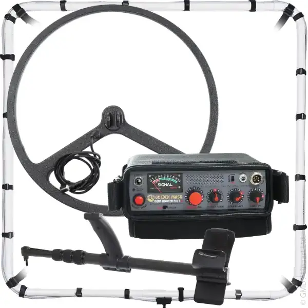 Golden Mask Golden Mask Deep Hunter Pro 7se (Çerçeve Bobin ve 58 cm Arama Başlıklı PI Derinlik Dedektörü)