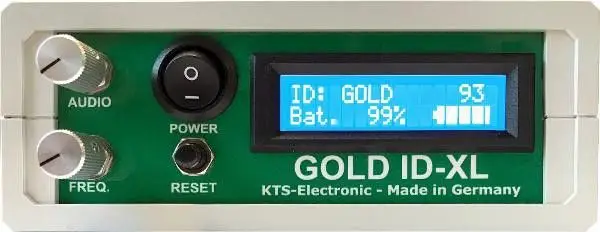 KTS Dedektör KTS Gold ID-XL Derin Pulse İndüksiyon Altın Dedektörü (Aktif Metal Ayrımı ve Tür Göstergesi, Zorlu Zemin Performansı, Başlık Paketi)