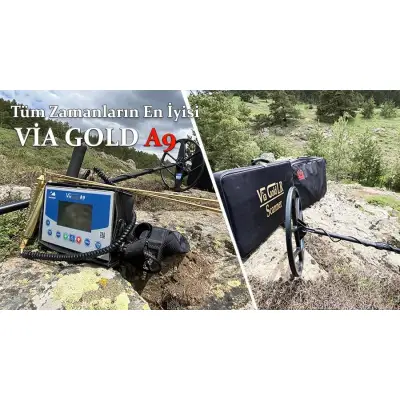 Aziz Dedektör Via Gold A9 Üç Teknolojili Ekranlı Altın ve Define Dedektörü (Dedektör + Alan Tarama Bir Arada) görsel 2