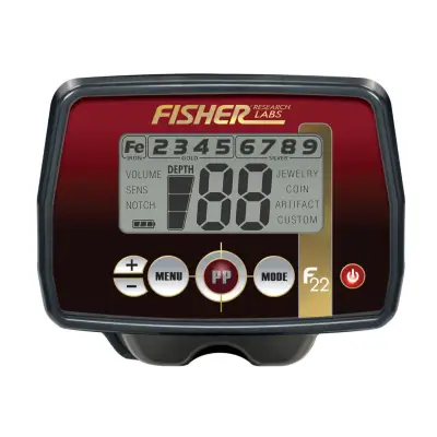 Fisher F22 Geniş DD Başlıklı Çok Modlu Define Dedektörü (28 cm)