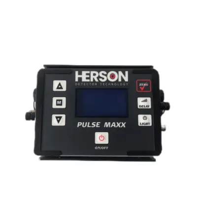 Herson Pulse Maxx Profesyonel Pulse İndüksiyon Derin Metal Dedektörü (Manuel Ground Balans, İletkenlik Göstergesi, Çoklu/Uçurtma Başlık)