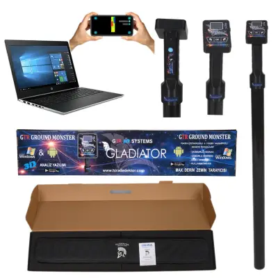 Hira Dedektör GTR Ground Monster Elektromanyetik İmpuls 3D Yer Altı Görüntüleme Cihazı (Yatay/Dikey Tarama, 3D Analiz, Yapı ve Boşluk Tespiti) görsel 3