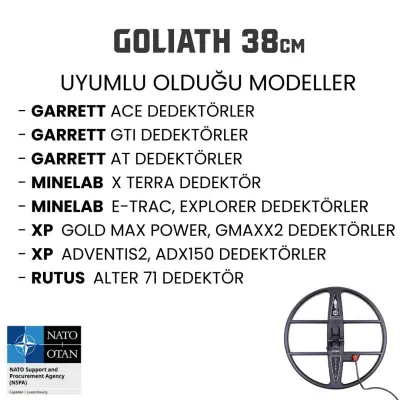 Mars MD Goliath 15" En Geniş Kapsamlı Yuvarlak Arama Başlığı (38 cm, Açık Arazi ve Maksimum Derinlik İçin) görsel 2