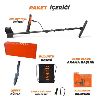 Quest X1 IDmaxX Hafif Başlangıç Dedektörü (22x28 cm TurboD Başlıklı) görsel 3