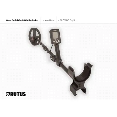 Rutus Versa Su Geçirmez Çoklu Frekans Define Dedektörü (24 cm DD Kompakt Başlıklı) görsel 2