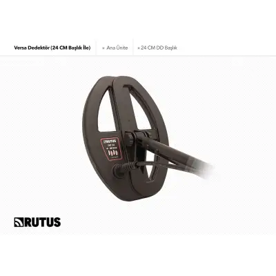 Rutus Versa Su Geçirmez Çoklu Frekans Define Dedektörü (24 cm DD Kompakt Başlıklı) görsel 3