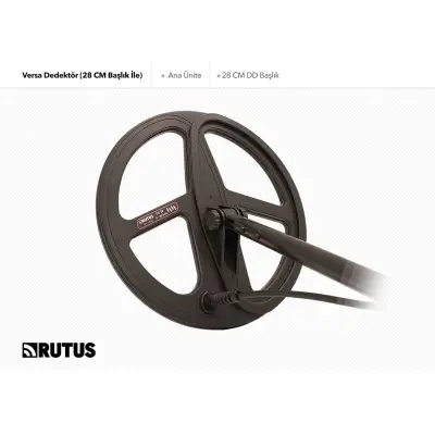 Rutus Versa Su Geçirmez Çoklu Frekans Define Dedektörü (28 cm DD Geniş Başlıklı) görsel 3