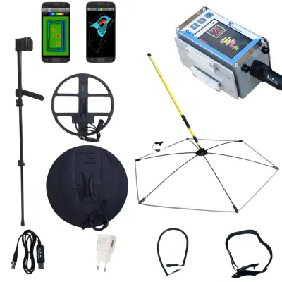 Teknoloji Ekibi M1 Pulse Derin ve Tek Para Dedektörü + 3D Görüntüleme (Çoklu Bobin, Ground Balans, Renkli Dokunmatik Ekran) görsel 2