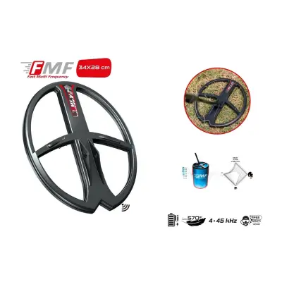 XP Deus 2 Tam Su Geçirmez Dedektör — Ana Ünite ve 34x28 cm FMF Başlık (Xtrem Hunter Uyumlu) görsel 3