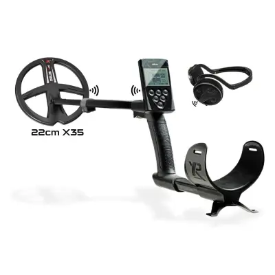 XP Deus Tam Kablosuz Dedektör — Ana Ünite, WSA Kulaklık ve 22 cm X35 Başlık