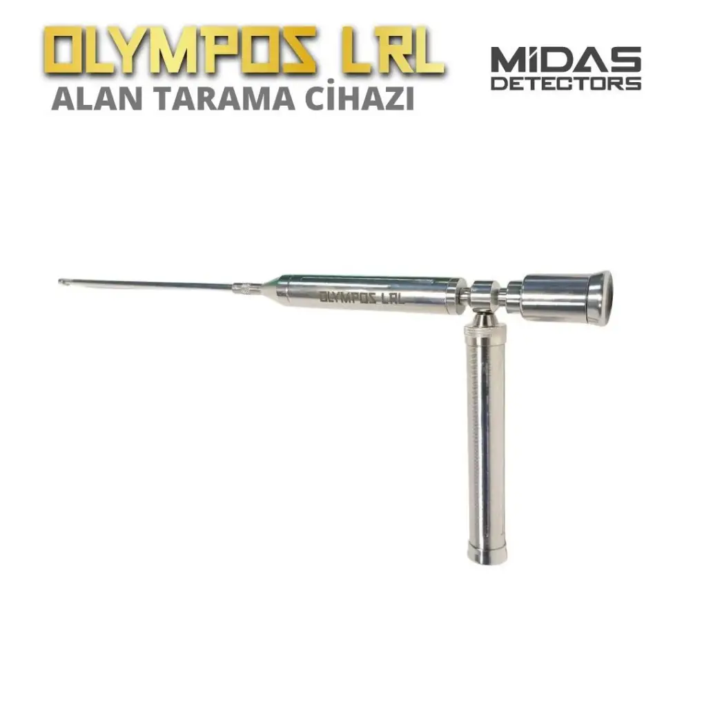Midas Detectors Midas Olympos Uzun Menzilli Alan Tarama Cihazı (Hazneli LRL Çubuğu, Altın ve Define Yönlendirme)
