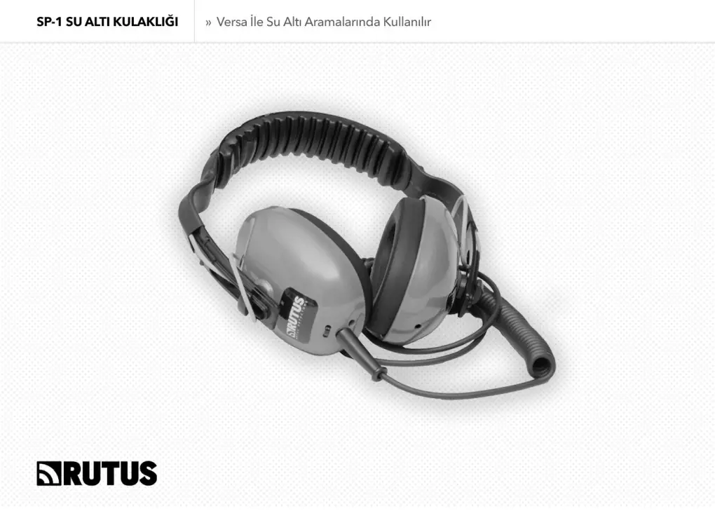 Rutus Rutus SP-1 Su Geçirmez Kablolu Su Altı Dedektör Kulaklığı