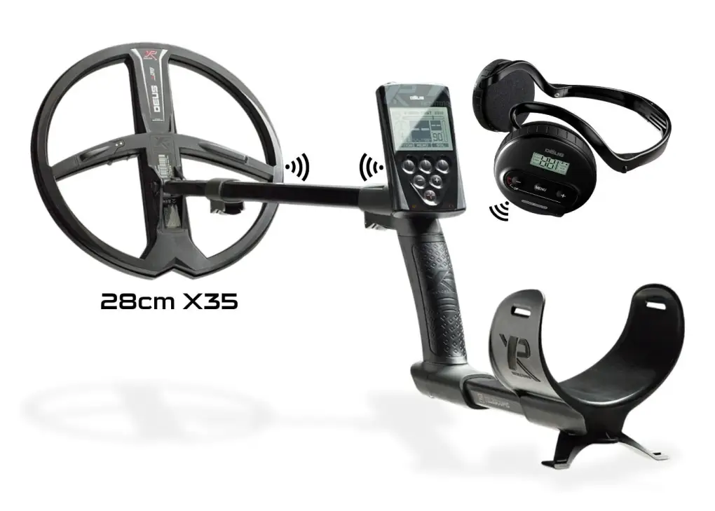 XP XP Deus Tam Kablosuz Dedektör — Ana Ünite, WS4 Kulaklık ve 28 cm X35 Başlık