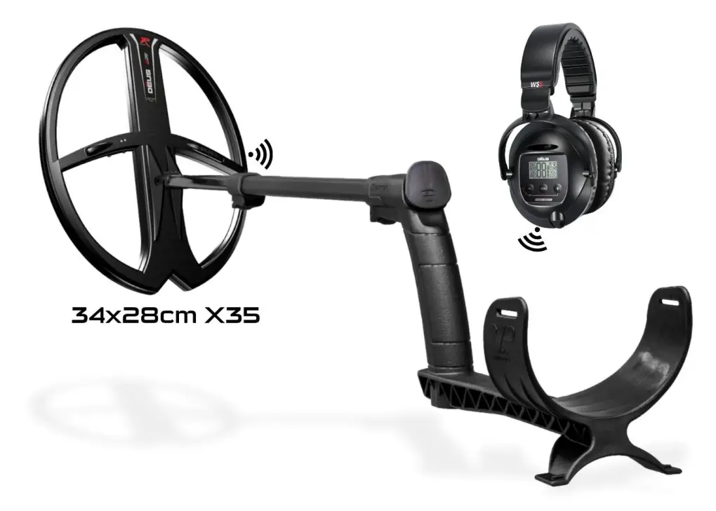 XP XP Deus WS5 Master Tam Kablosuz Dedektör — WS5 Kulaklık ve 34x28 cm X35 Başlık